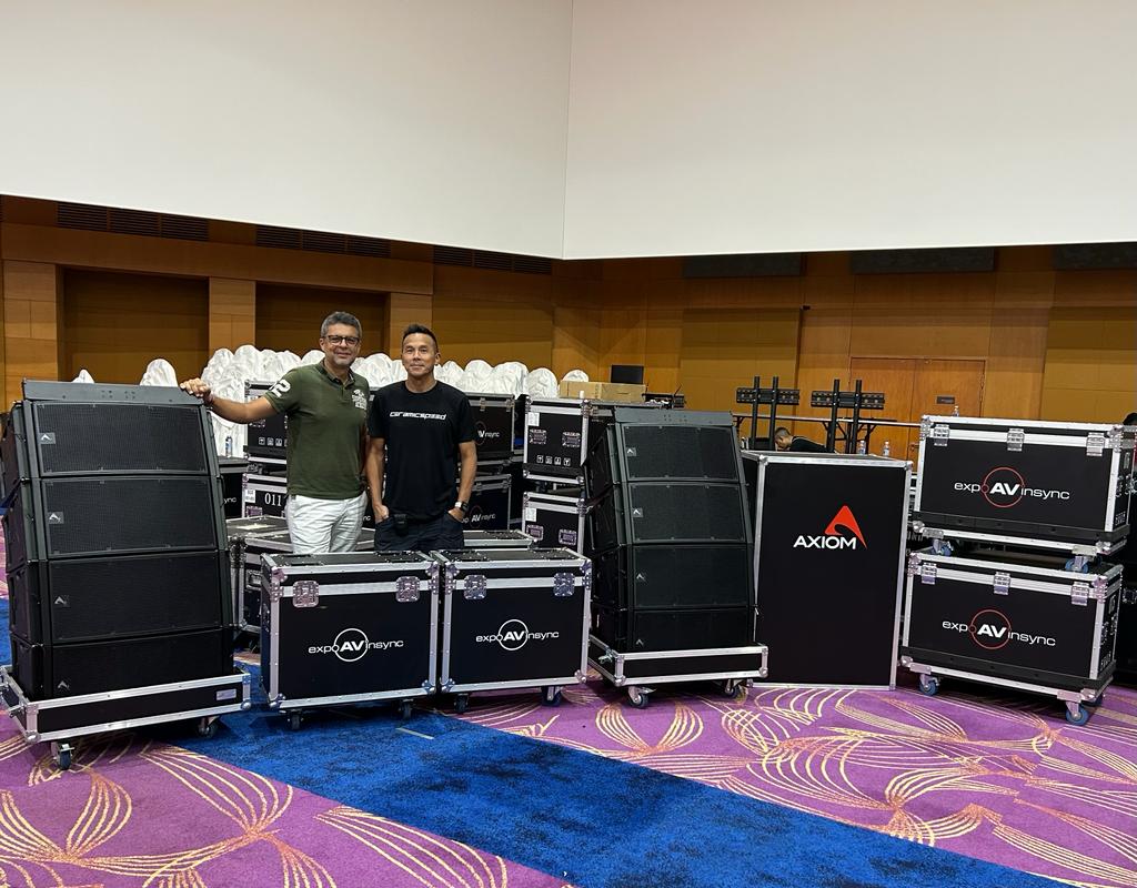 ProAVLCentral's tweet photo. A partnership has emerged between Expo AV Insync, an AV rental company based in Singapore, and @AxiomProAudio, a brand under the @proelworld Group. | https://t.co/7bfUqHzLHL https://t.co/EZZxemoUn3