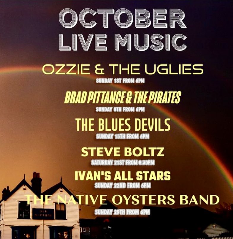 Sundays <a href="/OldNeptune/">Old Neptune</a> 

<a href="/Captainvinyl1/">WhitstableMusic</a> <a href="/WhitstableLive/">Whitstable Live</a> <a href="/thewhitwhistler/">The Whitstable Whistler</a> <a href="/WhitstableMan/">Stephen Graham</a>