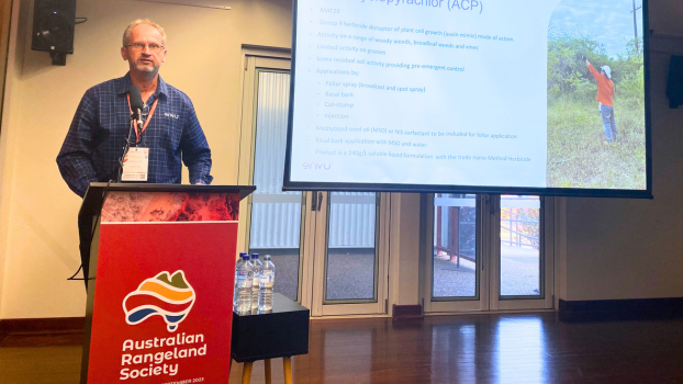 EnvuVMRuralANZ's tweet photo. Envu's VM & Rural Team had a fantastic time at #ARS2023 in Broome! Our Senior Market Development Specialist - Jyri Kaapro, presented on Method 240 SL, our latest solution against tough woody weeds. Learn more here https://t.co/PxOkd7gKu0 #Envu #Method240SL #Rangelands https://t.co/EkxToqCSPB
