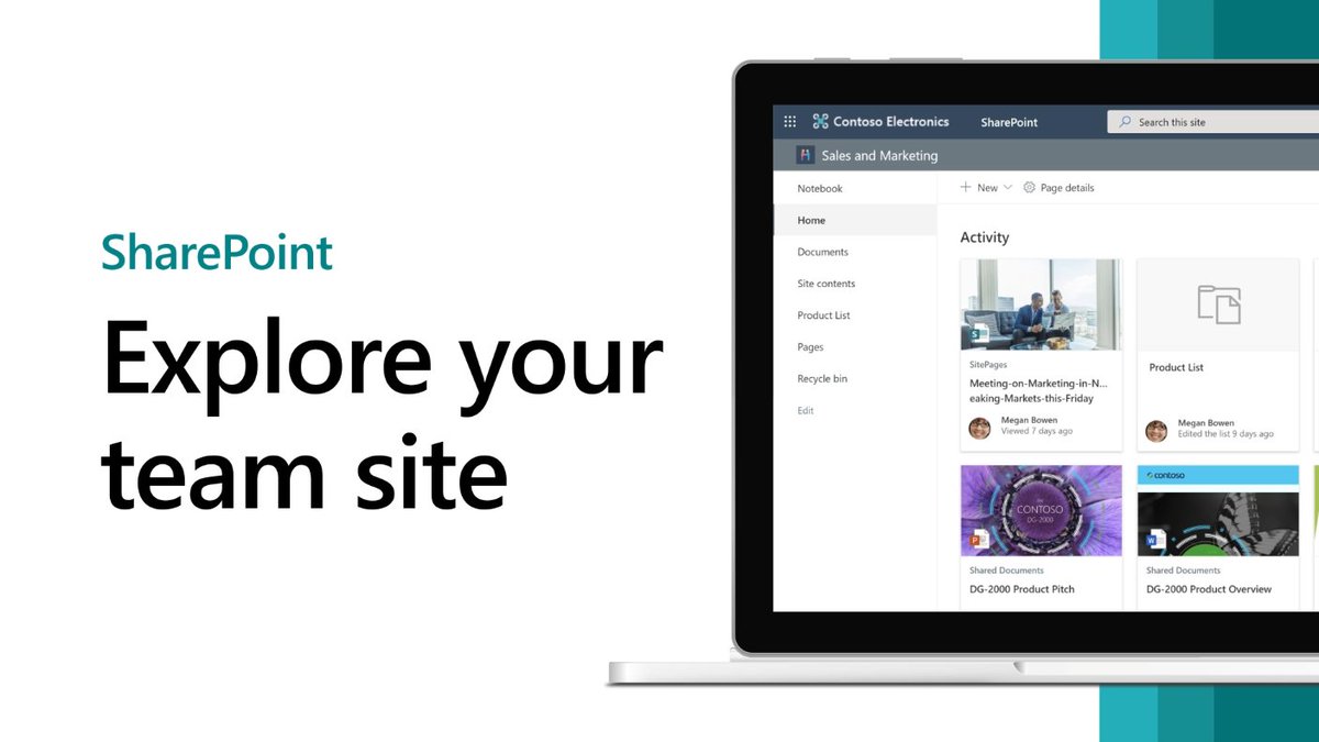 SharePoint's tweet image. 😎 Back to basics - Explore your team site

Connect with your team&apos;s content and apps. Get latest updates with News, track changes with Activity, and manage documents easily.

Watch this video → msft.it/601599ykN

#SharePoint #Microsoft365