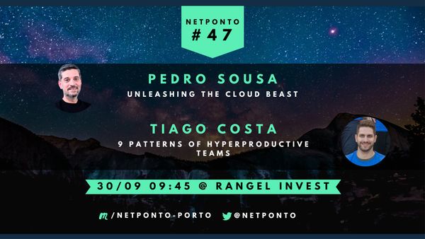 NetPonto's tweet photo. We're back from summertime and so are our meetups! ☀️

Join us on September 30th at Rangel offices where we'll talk about unleashing the cloud beast, followed by a look at patterns of hyperproductive teams.💡

RSVP now and join us, next Saturday! 🗓️🙌 
https://t.co/WX2OPPjD8W https://t.co/GHZdVckCUa