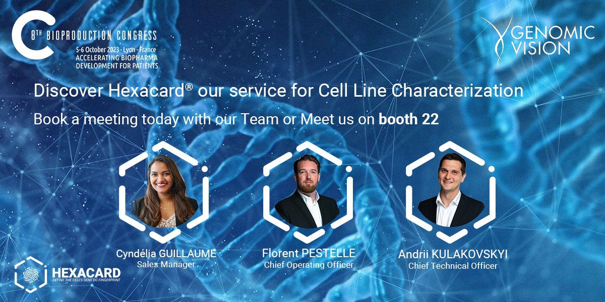 See us on the 8th Bioproduction Congress in Lyon on our booth 22.

Schedule a meeting with our team here: biopc2023.mabdesign.b2match.io/components/275…

#MolecularCombing #genetic #Genomics  #Bioproduction