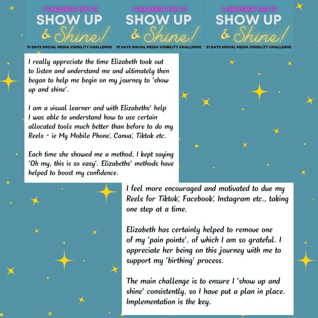 LizOlujimi's tweet image. When you say yes to the show up &amp;amp; shine challenge, you say yes to getting uncomfortable, learning, growing, being held accountable and showing up. 

#Christianwomen #visibilitychallenge #showupandshine #consistency #Testimonial #clientwins #daretobelievecoaching #thethrivingcoach