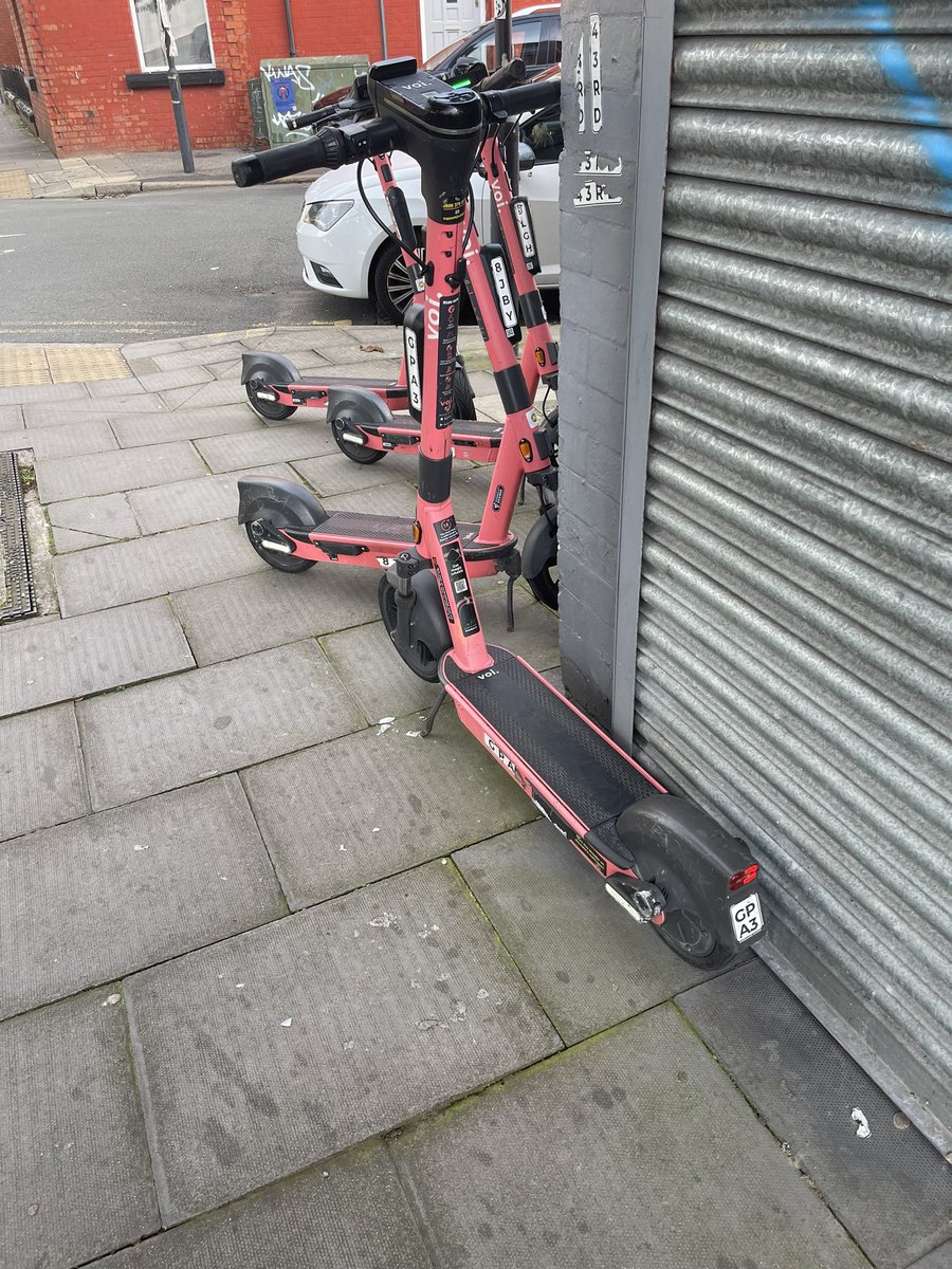 MasonAnthony3's tweet photo. @voitechnology 3 months of trying to get hold of someone from your company regarding the front door of our business premises being used to park your scooters. They are continuously parked across entrance to our business and we have to remove them before we can safely open up. https://t.co/vrVkswxoVs