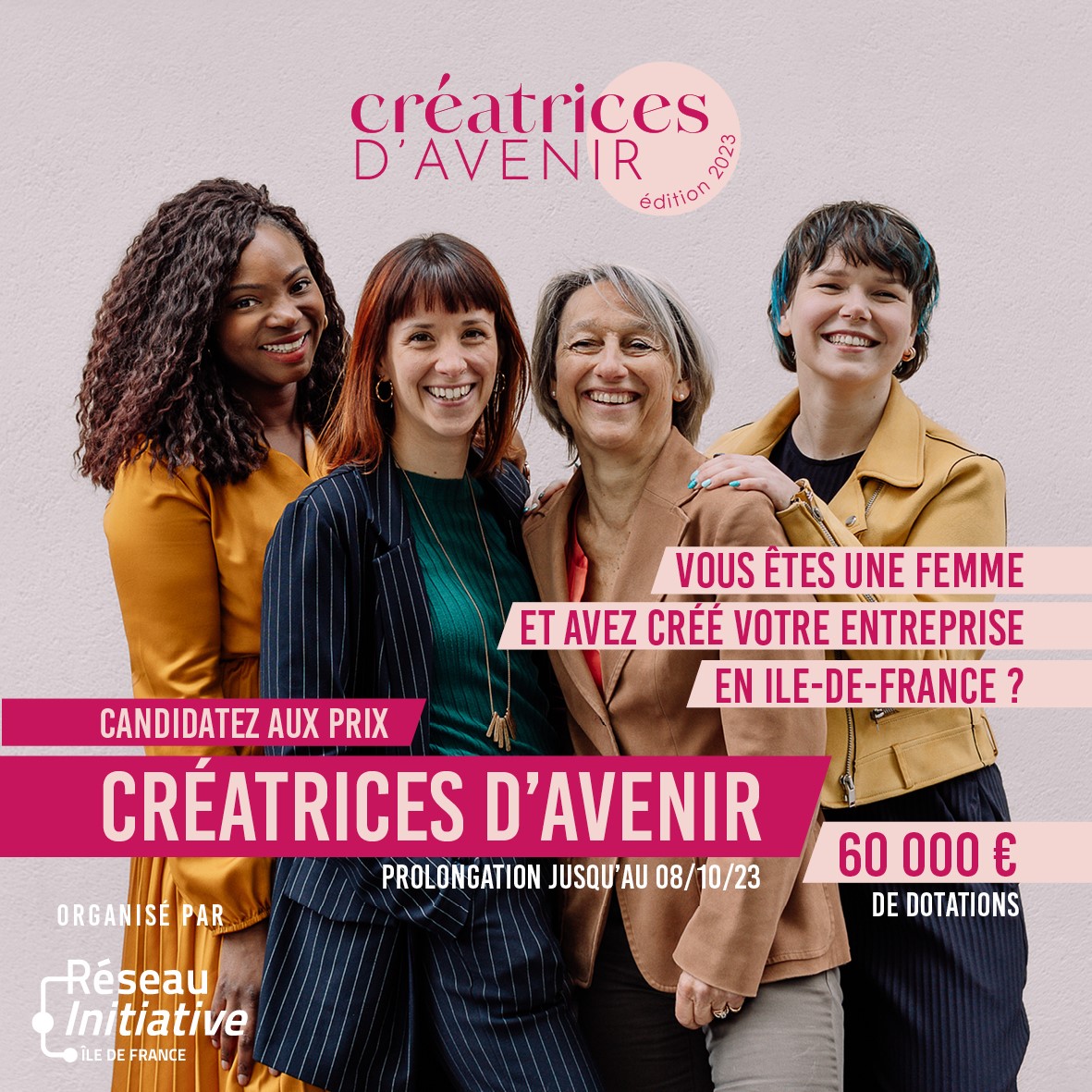📢 Les candidatures au concours "Créatrices d'Avenir" 2023 sont prolongées jusqu'au 08/10 !

Envie de challenger votre projet ? Osez réussir en vous rendant sur creatricesdavenir.com