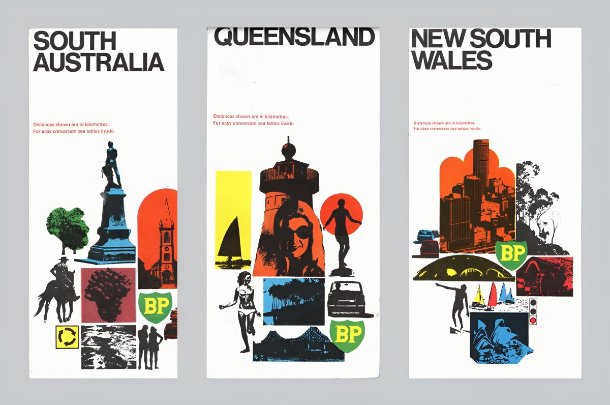 cathlynsa's tweet image. A series of fold-out maps for various Australian states, 1970s.