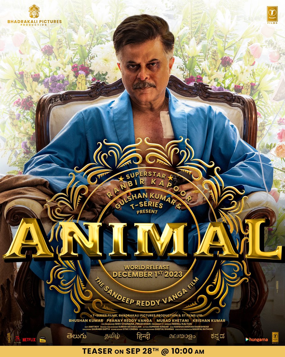 #AnimalTeaser 
 One line for #AnimalTheFilm 
#RanbirKapoor #RashmikaMandanna 
#bobydeol #AnilKapoor