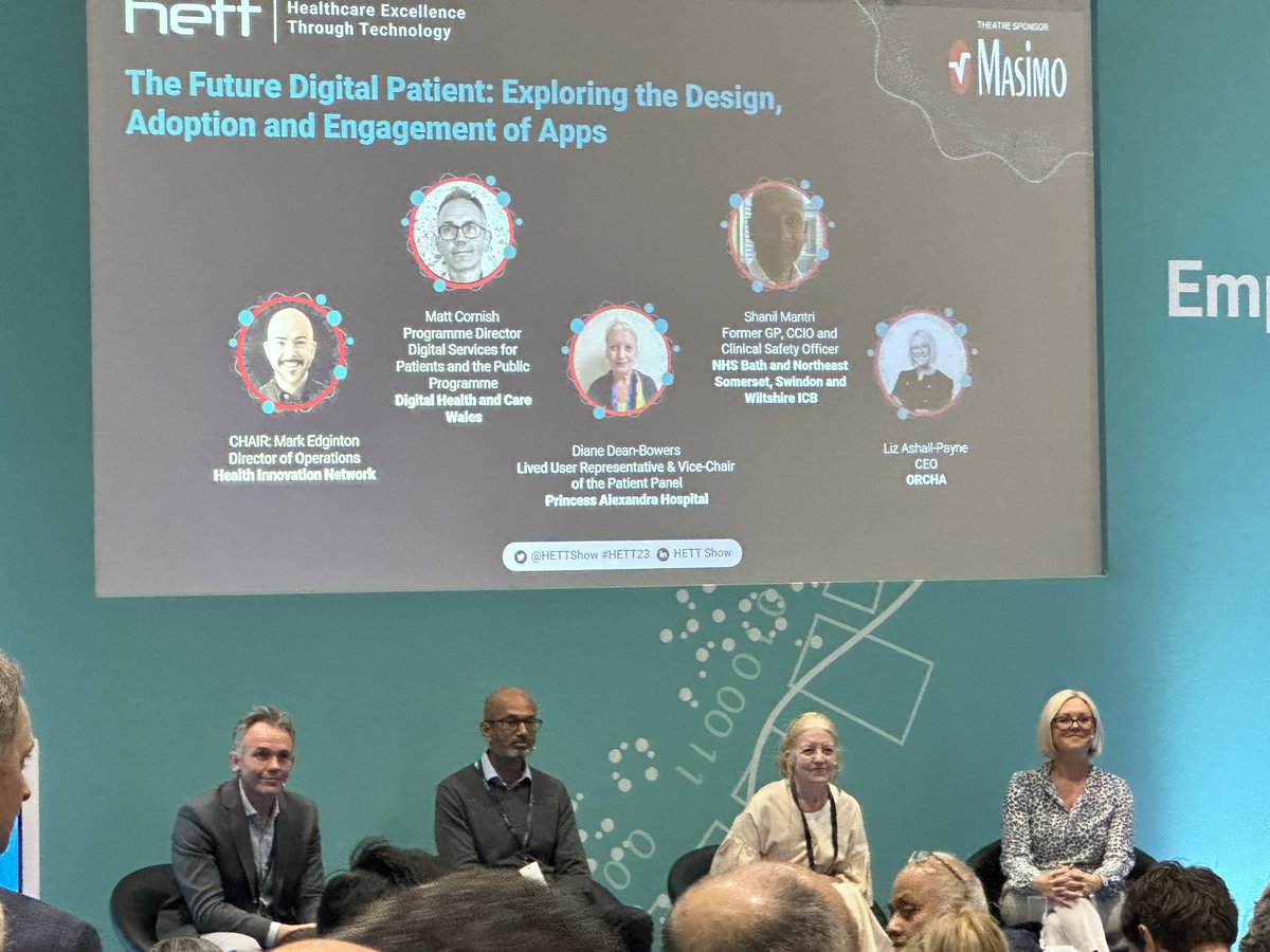 Matt Cornish, Programme Director for Digital Services for Patients and the Public, doing a great job of answering questions on The Future of the Digital Patient <a href="/DHCWales/">Digital Health and Care Wales</a> <a href="/HETTShow/">HETT Show</a>