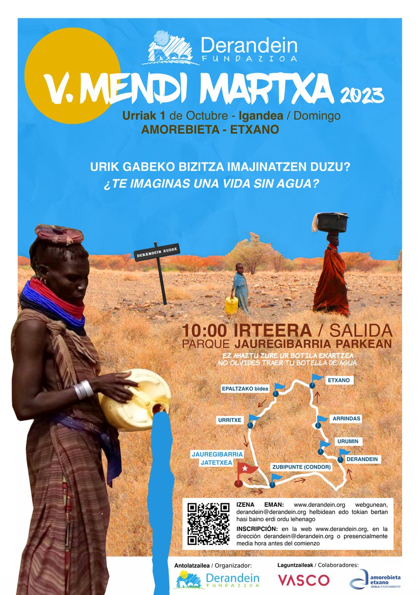 DerandeinFund's tweet photo. Si todavía no te has inscrito a la #DerandeinMendiMartxa que celebraremos el próximo 1 de octubre en Amorebieta-Etxano, aún estás a tiempo. La marcha saldrá desde Jauregibarria Jatetxea a las 10:00am. Se requiere inscripción previa. Más información aquí: https://t.co/EgNMvIIbuR https://t.co/jFTN7kpdzB