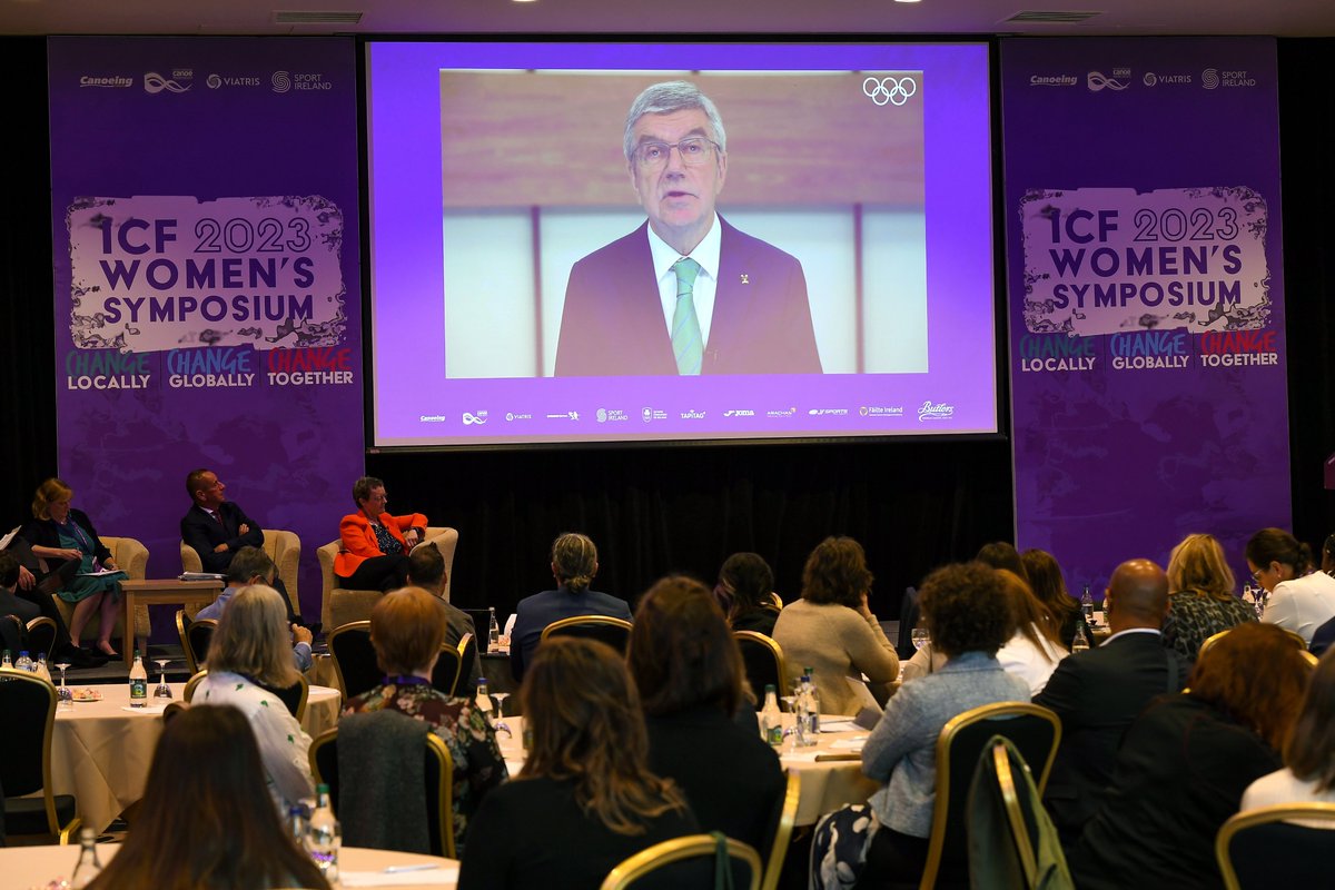 Thomas Bach. IOC President

In a video piece recorded for the Women’s Symposium IOC president Thomas Bach painted an inspiring picture of gender equity at the Olympic Games. The focus was on the new Olympic motto – ‘Faster, Higher, Stronger – Together’