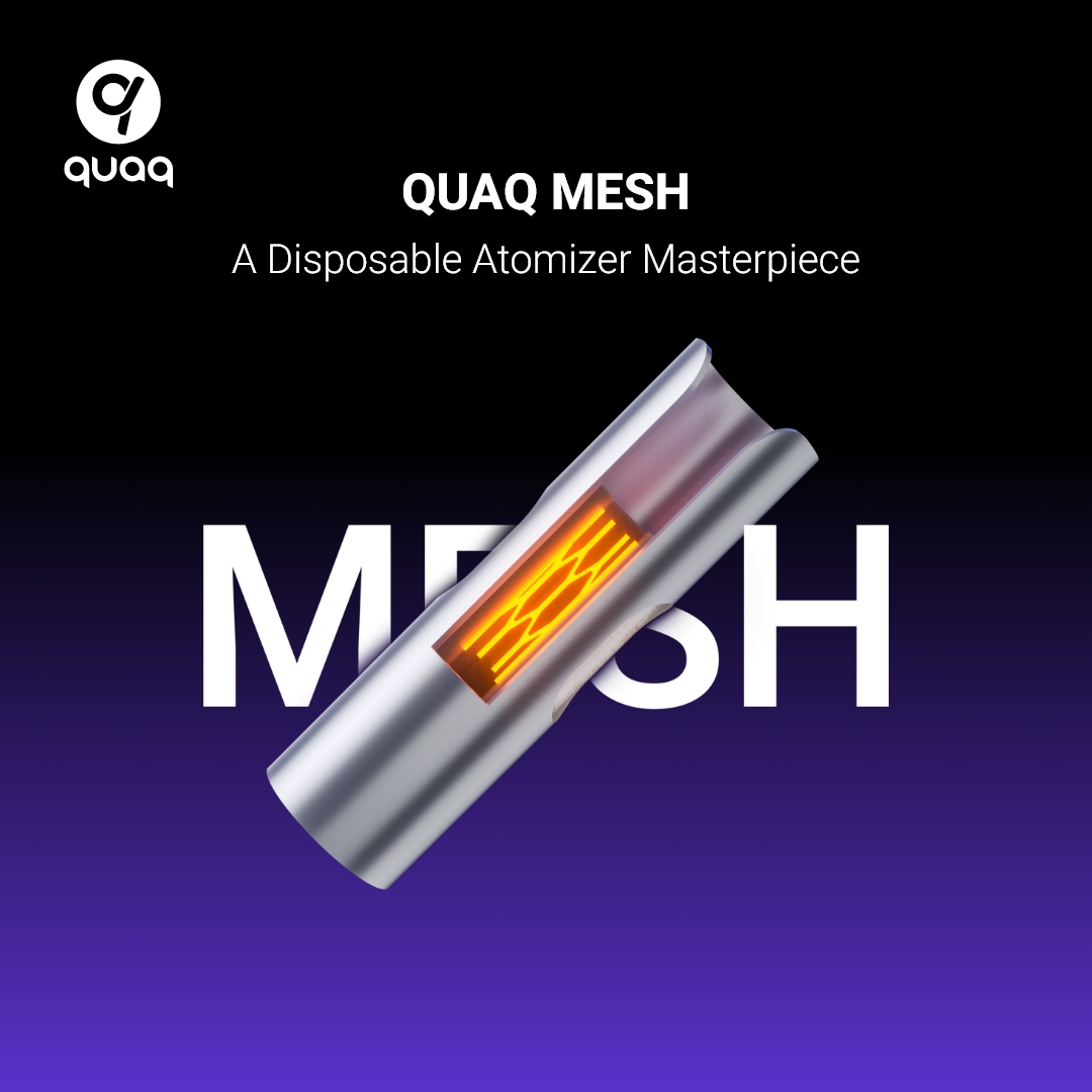 Discover the pinnacle of disposable atomizers with QUAQ Mesh. It's not just a disposable; it's a masterpiece.
#QUAQ #QUAQCell #QUAQMesh #QUAQCapsule