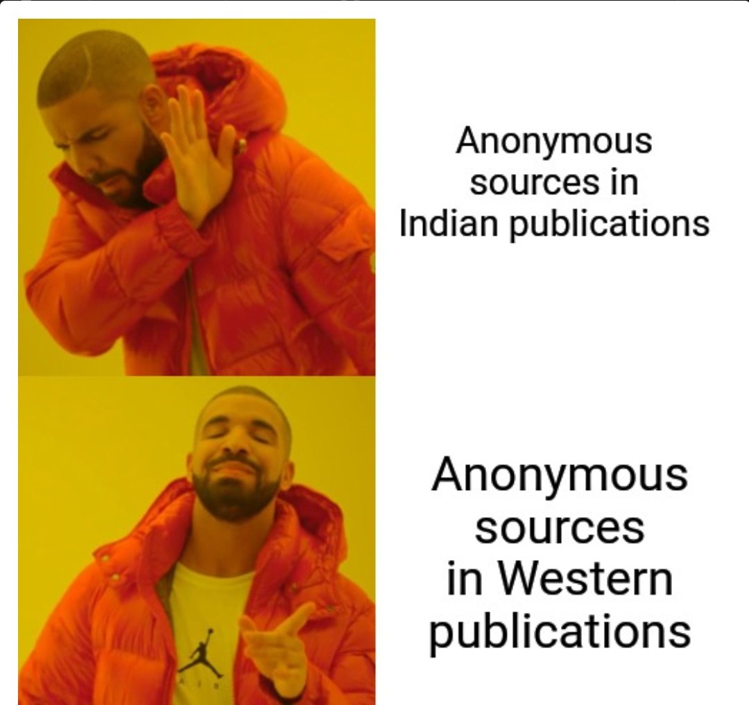 BadIndiaTakes47's tweet photo. @shashj @somnath1978 and this is you. what's the difference?

all Indian sources and "drip drip" are all made up but you keep parading all western leaks as facts. who are you fooling? https://t.co/IY7D4KylPm
