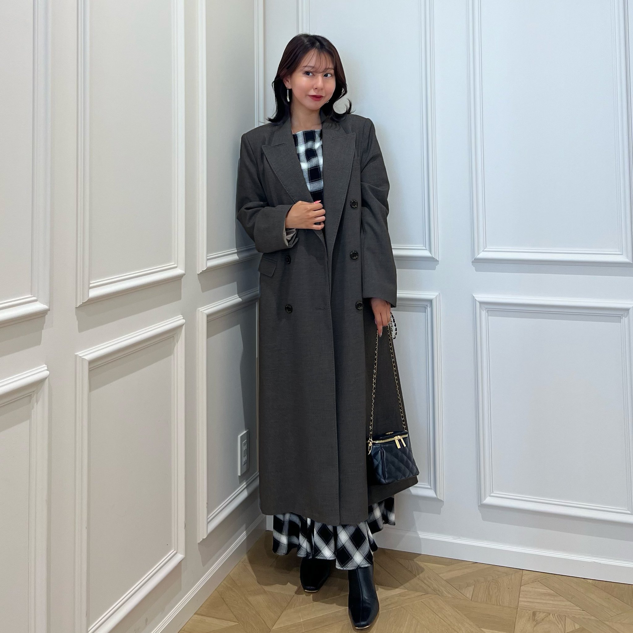 Herlipto Roanne Over Check Dress チェック M - ワンピース