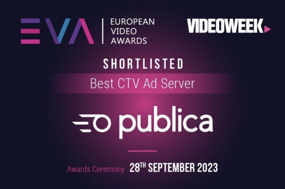 Gu881n5's tweet photo. Excited to be hosting the @getpublica table at this years @videoweek European Video Awards on Thursday in London, where we are lucky enough to have been shortlisted for a bunch of great awards. 🤞
#CTV #AdServer #AVOD #FAST https://t.co/rQpjSlfBoG