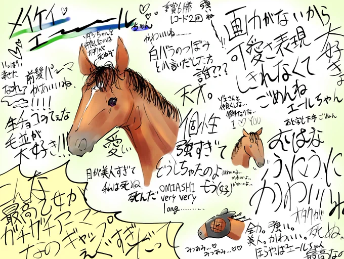 #メイケイエール 
スプリンターズS楽しく無事に走ってきな!!!!!!!!
大好きよ!!!! 