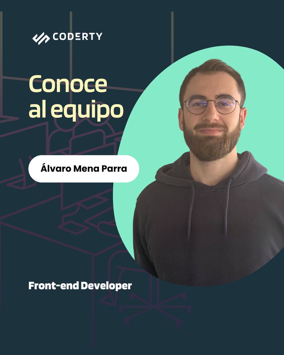 CodertyStudio's tweet photo. Hoy, te presentamos a Álvaro Mena Parra (@alvaritoDev), desarrollador frontend en Coderty.
#talenttuesday #frontenddeveloper #somoscoderty #conocealequipo #teammember #developers_team
👀 ⬇️ ⬇️ ⬇️ https://t.co/oPTuKPg77m