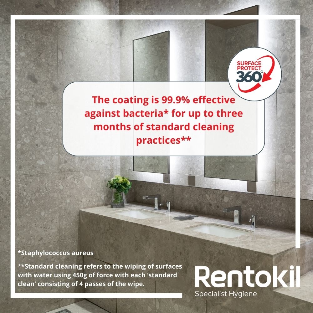 RentokilHygiene's tweet photo. Why not consider adding Surface Protect 360° to your next washroom deep clean? https://t.co/JF2kb1J8Kh https://t.co/N1r3feHBhi