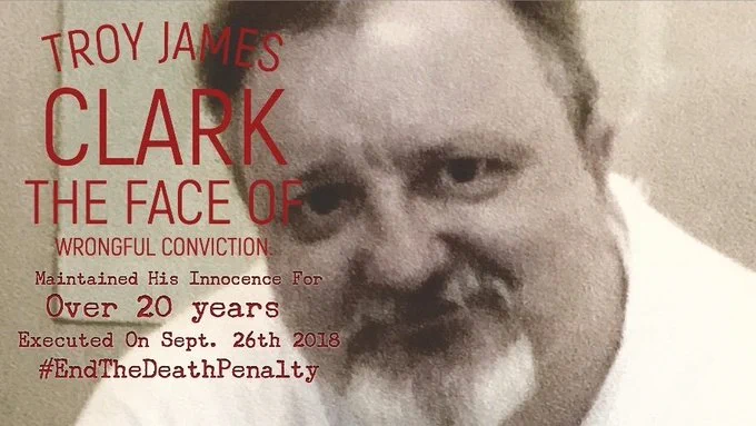 KarineOmry's tweet photo. I remember #TroyClark executed by the state of Texas on Sept 26, 2018. He always maintained his innocence. His former gf confessed she committed the crime but later changed her story in exchange of a reduced sentence.
#EndTheDeathPenalty https://t.co/m6bcWEvBGY