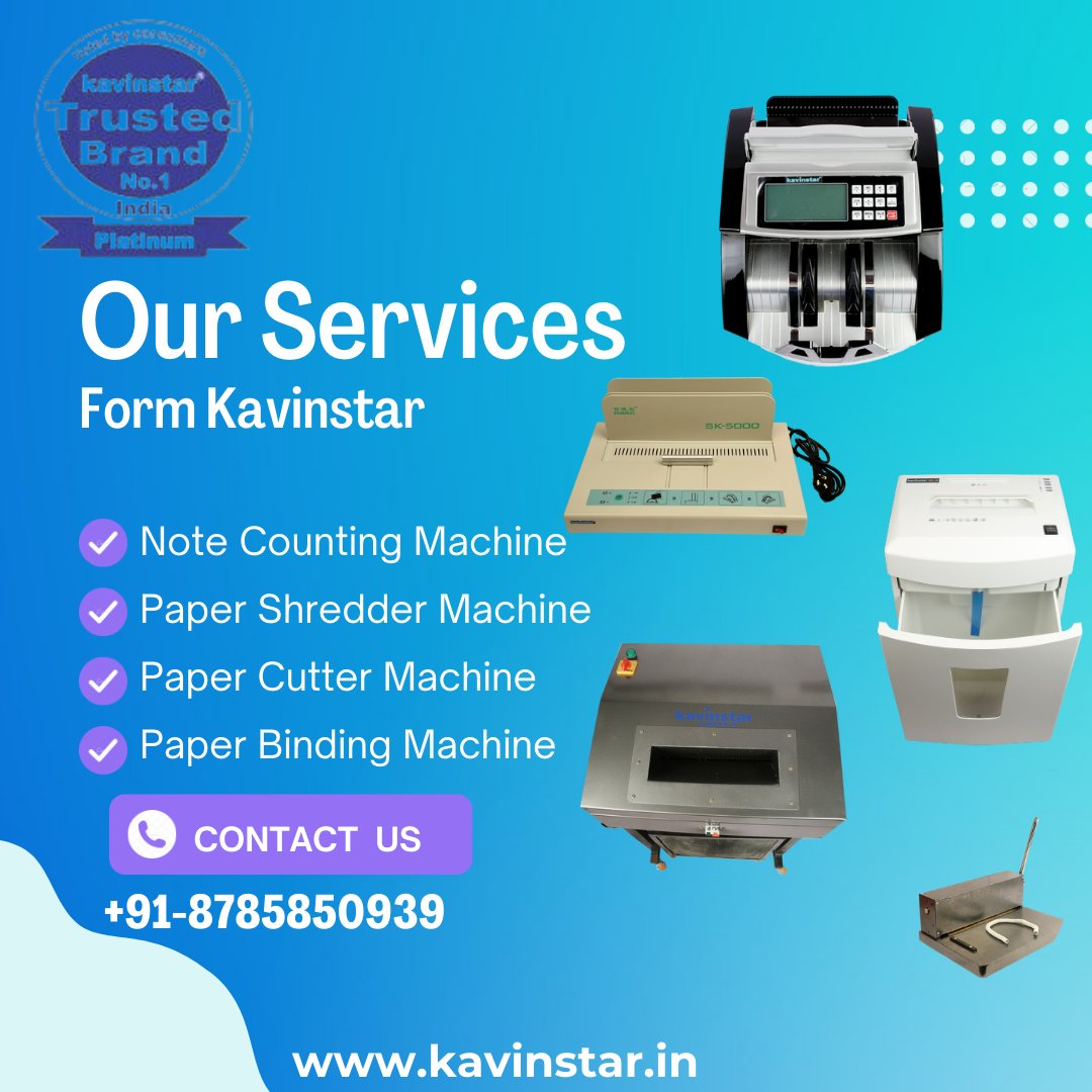 Kavinstarindia1's tweet image. 𝐎𝐧𝐥𝐢𝐧𝐞 𝐬𝐭𝐨𝐫𝐞 𝐨𝐟 𝐎𝐟𝐟𝐢𝐜𝐞 𝐀𝐮𝐭𝐨𝐦𝐚𝐭𝐢𝐨𝐧 𝐏𝐫𝐨𝐝𝐮𝐜𝐭𝐬
#cashcountingmachine #FakeNoteDetectorMachine #PaperShredderMachine #LaminationMachine
kavinstar.in