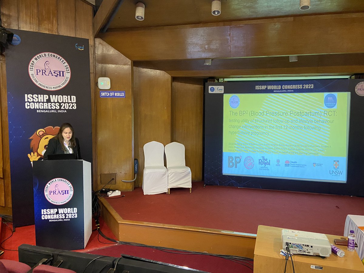 DrMegGow's tweet photo. @Amanda_Henry_AK and Dr Lynne Roberts presenting the primary and mental health outcomes from BP2 and P4 studies at St George Hospital @ISSHP1 #isshp2023 super proud to be part of this team and research! https://t.co/1wN2MB4MLs