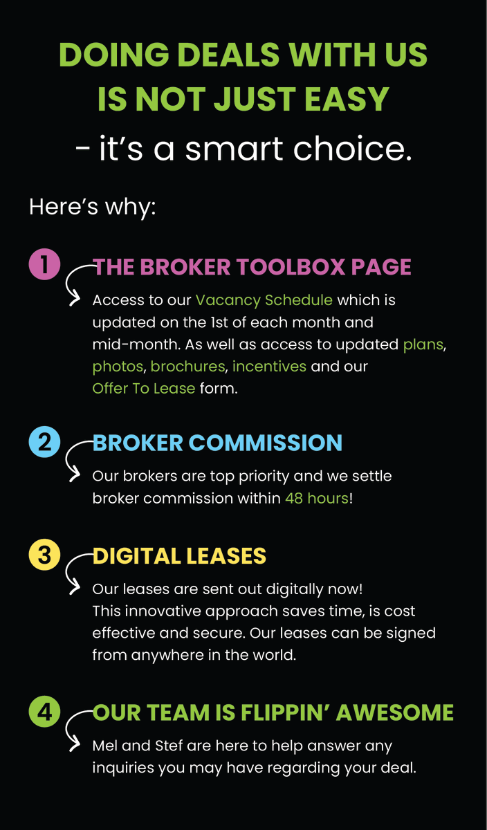 FieldspaceProp's tweet image. We offer all the tools you need to close that deal, along with paying out Broker Commission within 48 hours and digital leases. Our incredible team is here to help you with any inquiries you may have to seal the deal!

#WorkingSmart