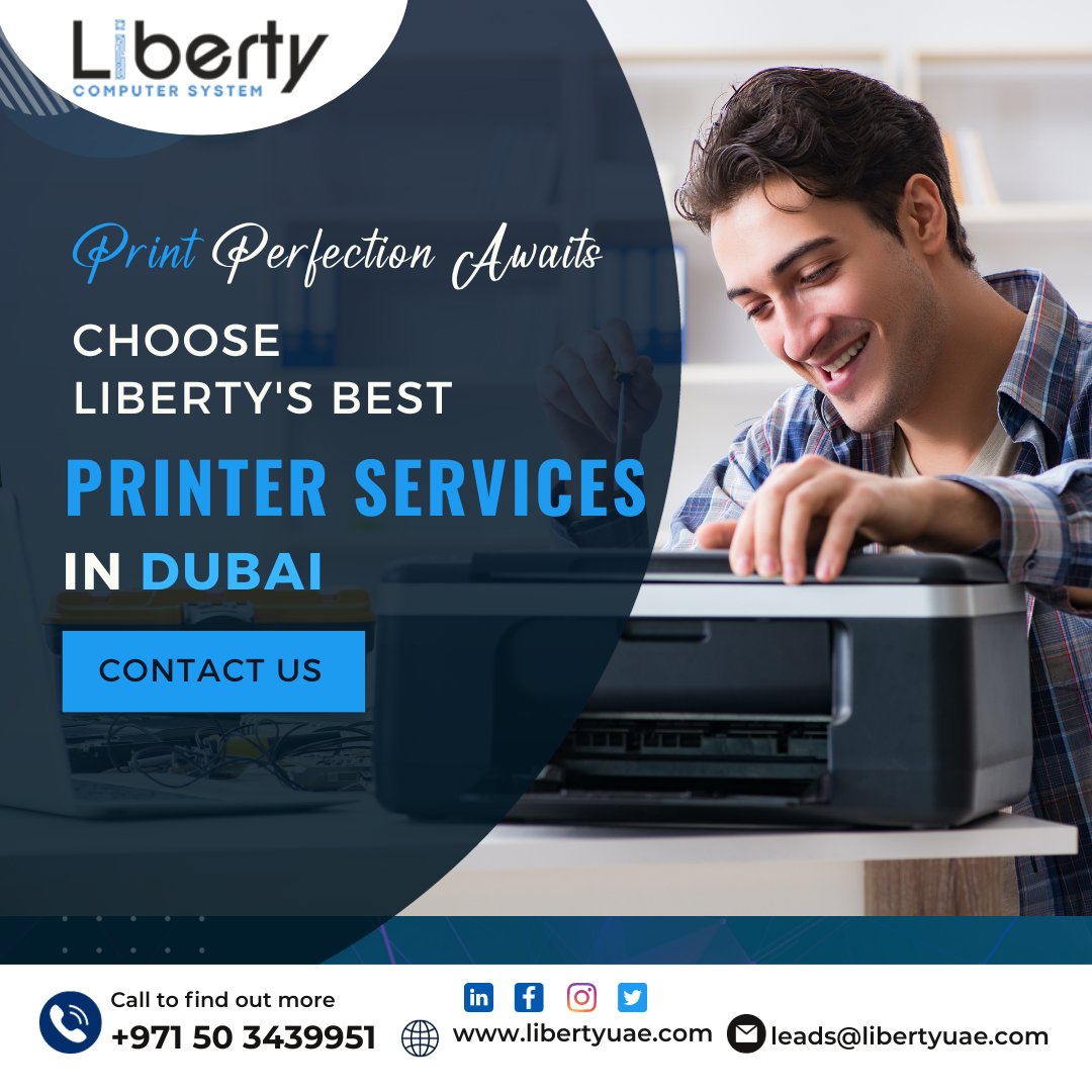 LibertyLLC2's tweet image. Discover print perfection with Liberty&apos;s premier printer services in Dubai.

📞+971 503439951
🌐libertyuae.com
📧leads@libertyuae.com

#libertyuae #printers #printerinstall #repair #service #printerrepair #printerservice #NetworkingSetup #printersetup