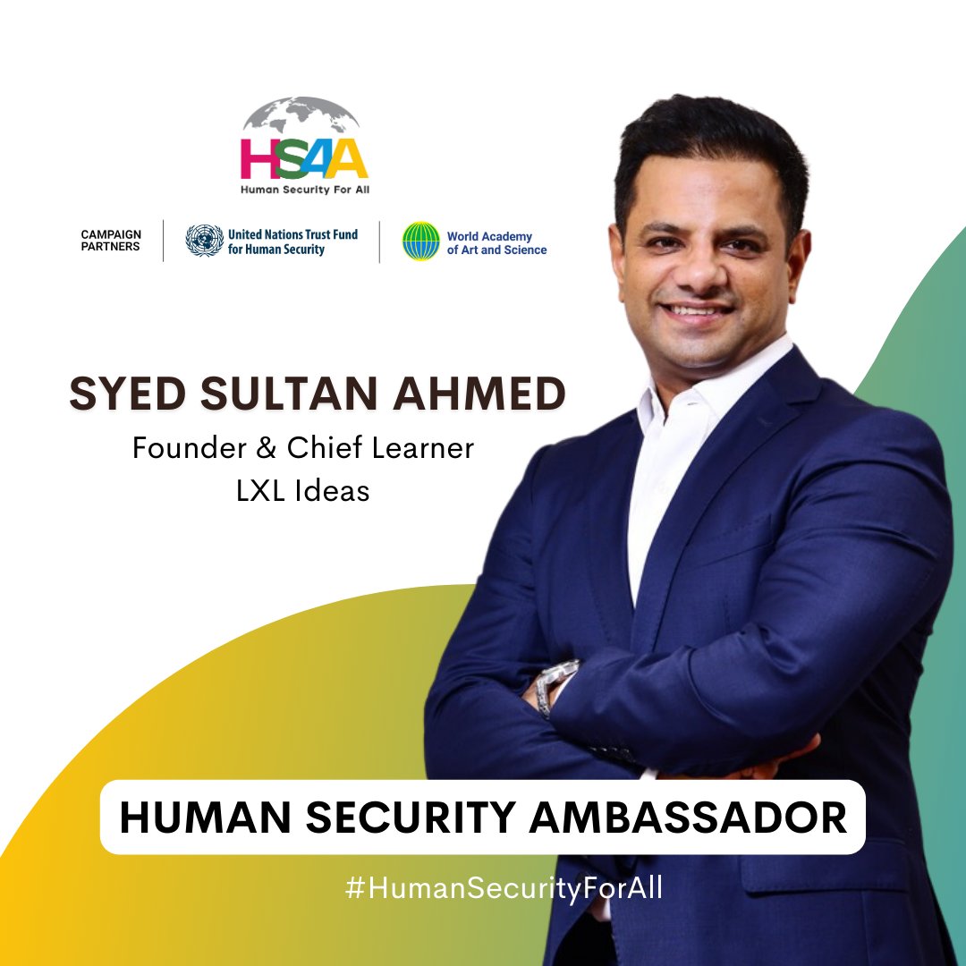 🕊️ Meet our new Human Security Ambassador: Syed Sultan Ahmed! A pioneer in film pedagogy with initiatives like School Cinema & IKFF, he's won 150+ awards for films that educate & empower. Sultan shows us that film can be a powerful tool for #HumanSecurity. 🎬 His mission aligns