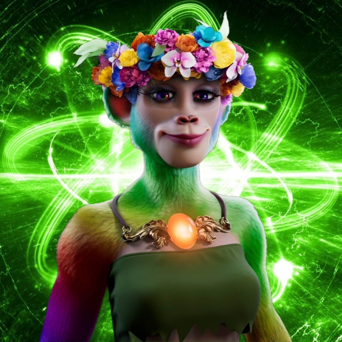 Weeda_Queen10's tweet image. Day 88🚩#ApeTraitOfTheDay 
- Rainbow Day 🌈 

#TheConfigurator