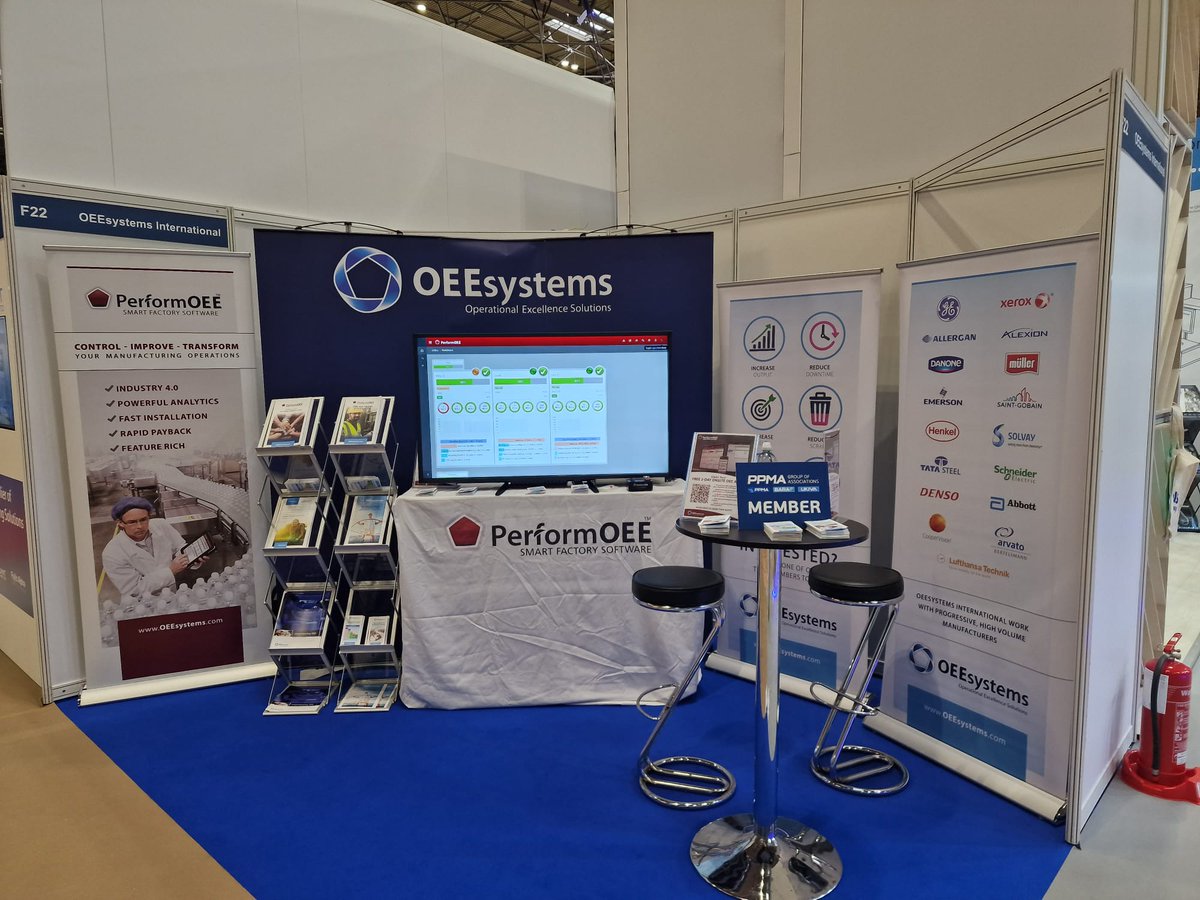 OEEsystems's tweet image. We&apos;re back in the NEC, Birmingham for the #PPMAshow2023
VISIT STAND F22 for your 1:1 Demo of our outstanding #OEEsoftware, PerformOEE™

🔍 Exclusive Opportunity: Take advantage of a complimentary 2-day #OEEaudit!
Evaluate performance, identify bottlenecks &amp;amp; spot CI opportunities
