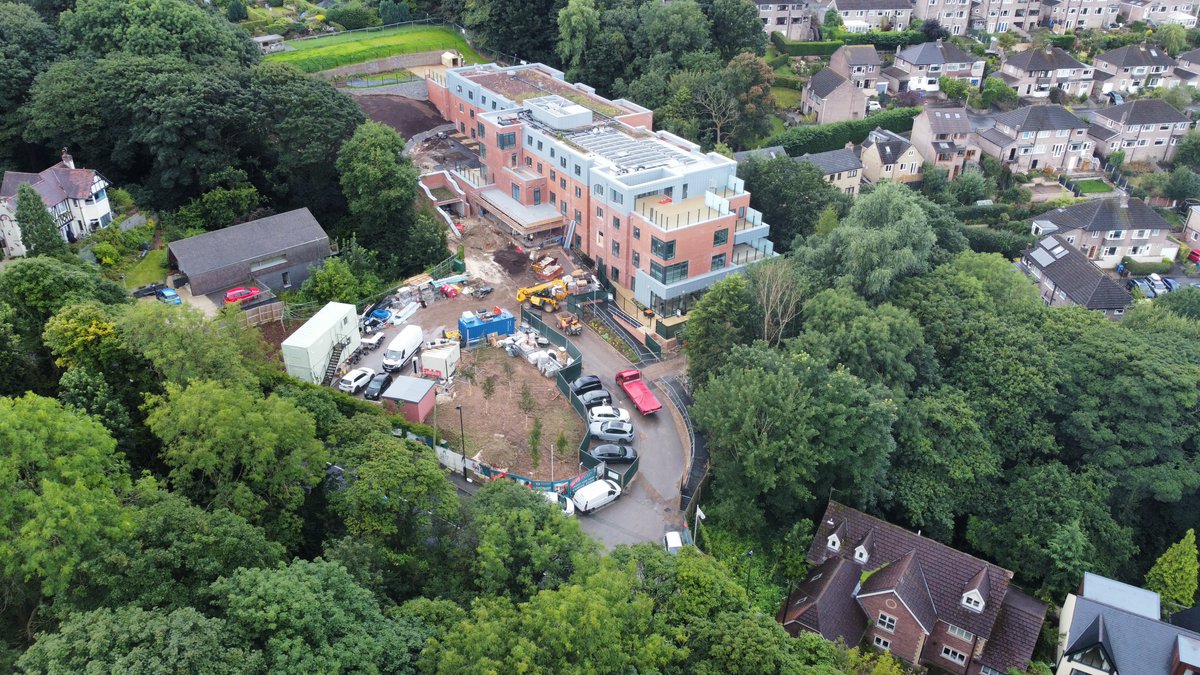 Great progress being made on our latest care home development in Sheffield as can be seen with the recent drone images taken. External landscaping and internal finishes are now all nearing completion ahead of final commissioning works. #loveconstruction