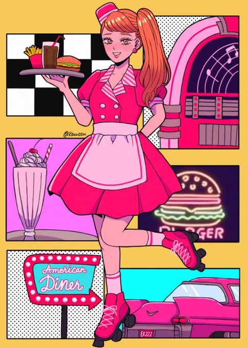 #芸術の秋ということで作品あげてるアカウントフォローしませんか
レトロでカラフルな女の子を描いています💛🧡❤️ 