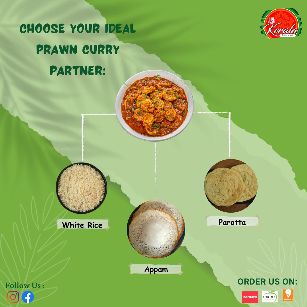 When it comes to Prawn Curry, the choice is yours: classic white rice or fluffy Appam? Either way, it's a taste sensation! 🍴🍚
.
.
.
.
#JustKerala #PrawnCurry #SeafoodDelights #RiceVsAppam #FoodPairing #FlavorfulChoices
#FoodieAdventures #TasteSensation #FoodDilemma