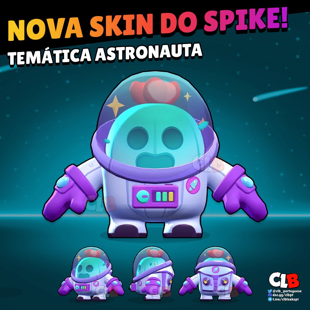 CLB Português on X: Nova skin temática astronauta para o Spike vazada! 🔥  Gostou da skin? Nomes nos comentários 👇 #BrawlStars #RangerRanch   / X