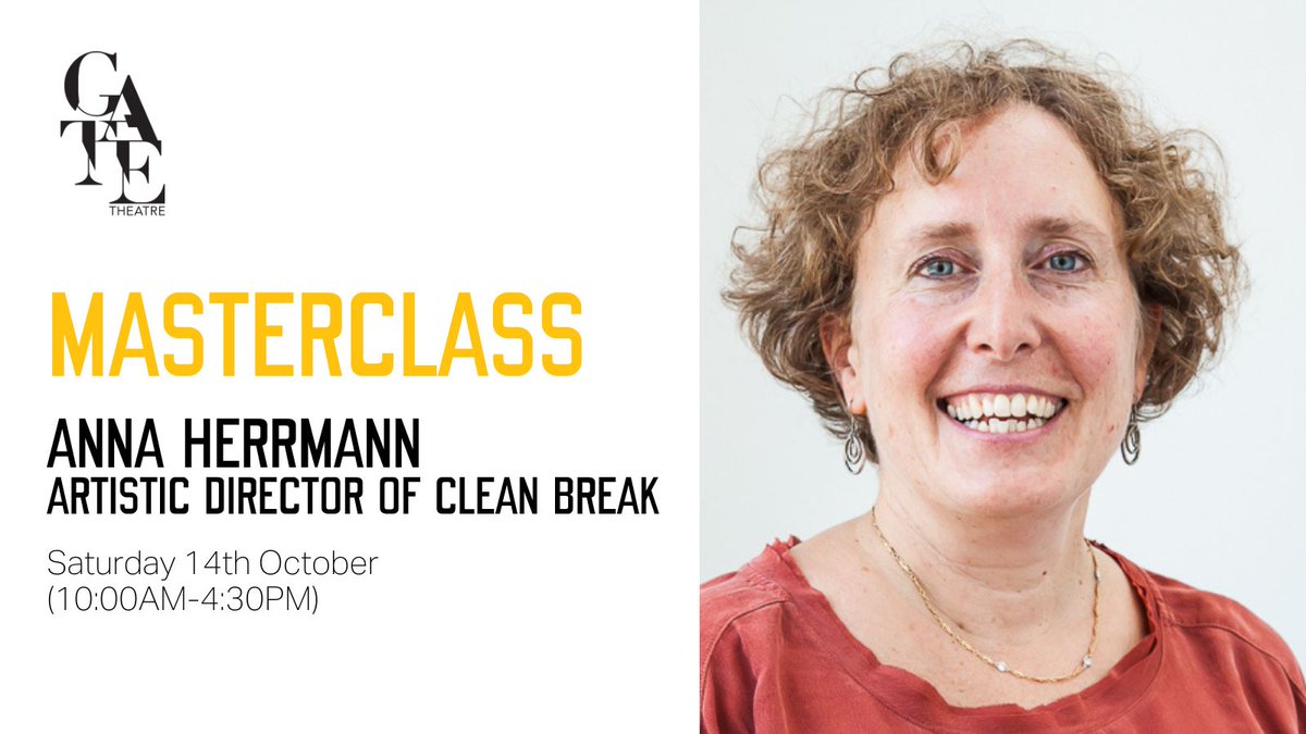 Masterclass with @CleanBrk Artistic Director Anna Herrmann!

📅Saturday 14th October (10:00AM-4:30PM)
💃For women theatre-makers
📧Applications now open!

More info: gatetheatre.ie/gate-theatre-m…

#CleanBreak #GateTheatreMasterClass #WomenInTheatre #FemaleLedTheatre