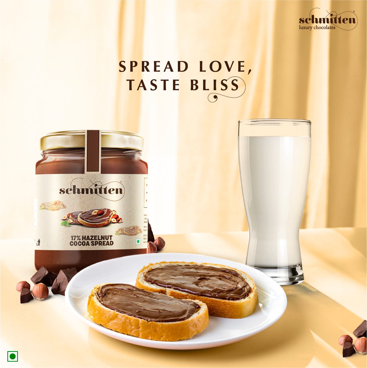 Schmitten_Choco's tweet photo. A sweet indulgence for your mid day cravings; Schmitten Hazelnut Cocoa spread on your toast 🍫🥖
.
#Schmitten #schmittenchocolates #luxurychocolates #chocolatespread #spreads #spreadhappiness #hazelnut #hazelnutspread #cocoa #chocolatelover #chocolatespreadday https://t.co/IzCuPmU6D0