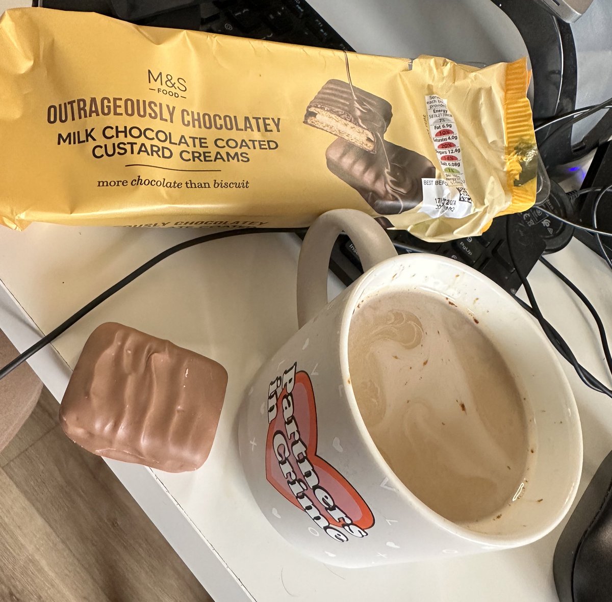 These new <a href="/marksandspencer/">M&S</a> biscuits are rather good. They perfect for an indulgent mid morning coffee break. 🍫+🍪+☕️ = 🤯😋