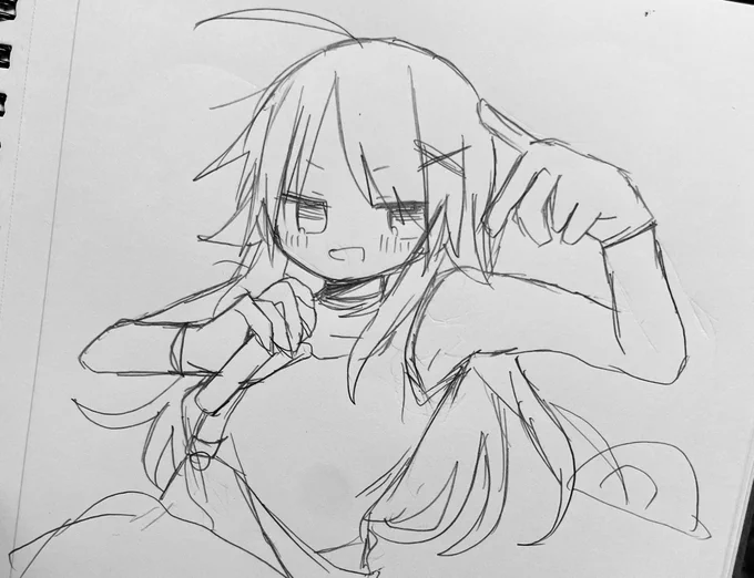 こないだのめぐるちゃんの線 ぼうしが無い