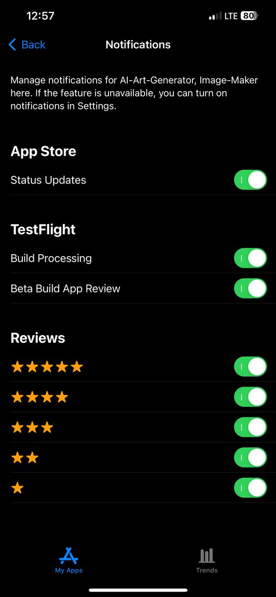 Pro tip for indie iOS developers 
You can receive review notifications from App Store Connect App 
Go to Notifications->Mobile turn on review notifications 
#iosdev #buildinpublic