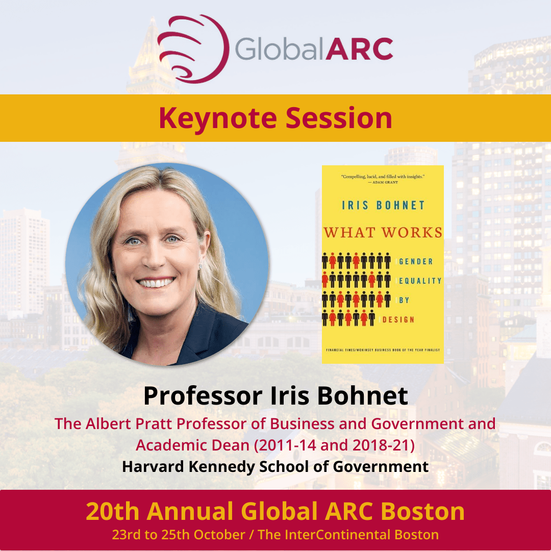 the_global_arc's tweet photo. What really works to advance gender equality at work? Join keynote speaker Prof Iris Bohnet at Global ARC Boston 2023 this October. #GARCBoston #GlobalARC https://t.co/tDc4BBHnki