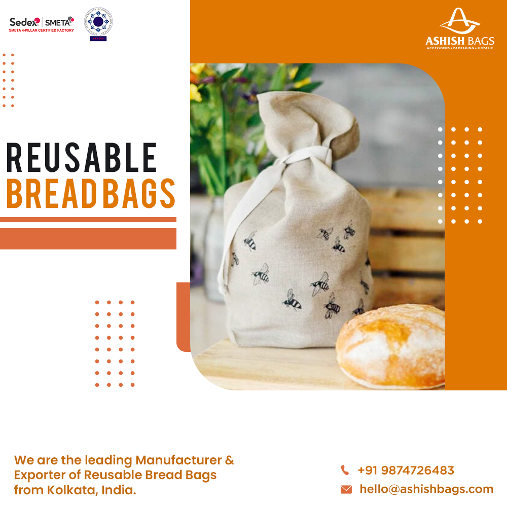 Say goodbye to single-use plastic bags and hello to eco-friendly bread storage bags. 🍞#ReusableBreadBags #BreadBags #SustainableLiving #ReducePlasticWaste #EcoFriendly #GreenLiving #GoGreen #AshishBags