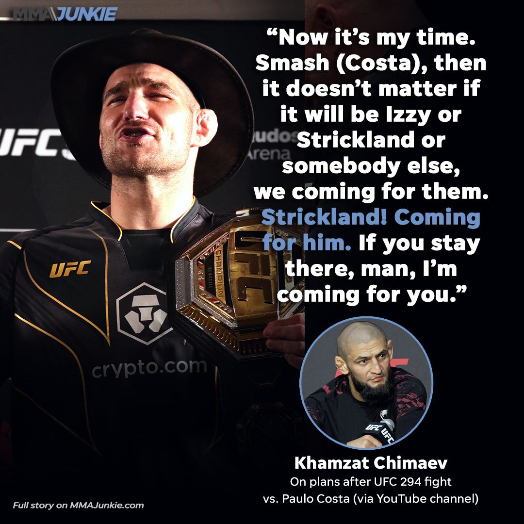 Khamzat Chimaev issues a warning shot to Sean Strickland ahead of his return. 🐺

Full story: tinyurl.com/SeanChimaev