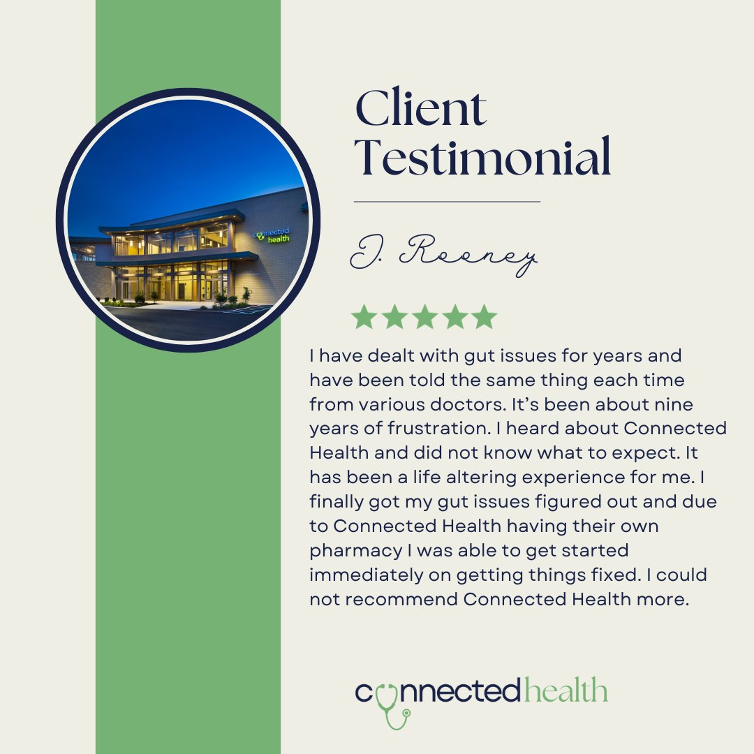 At Connected Health, we value the total customer experience. From a warm greeting when you walk through the door until your time in the office ends, we appreciate you and work together for positive outcomes. 

#connectedhealth #testimonytuesday #primarycare #customerreviews