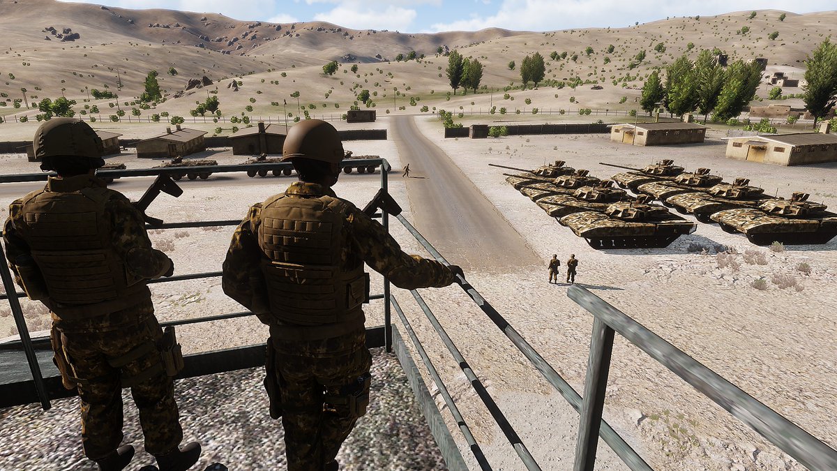 CSAT_REDFOR's tweet image. Greetings from our new conquered airfield in Loy Manara, Takistan.
Now operations against Takistan will be much easier.

#arma3