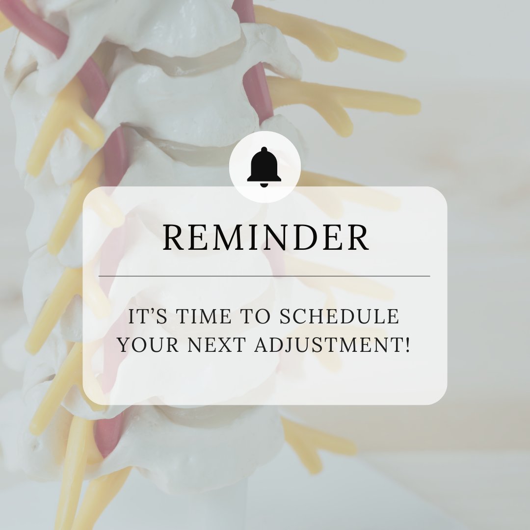 chrishoganchiro's tweet photo. This is your reminder to give our office a call &amp; schedule your next adjustment. 😊

#chiropractic #chiro #spine #holistic #health #bookyourappointment #healthyadjustment https://t.co/VyhdPlDW9q