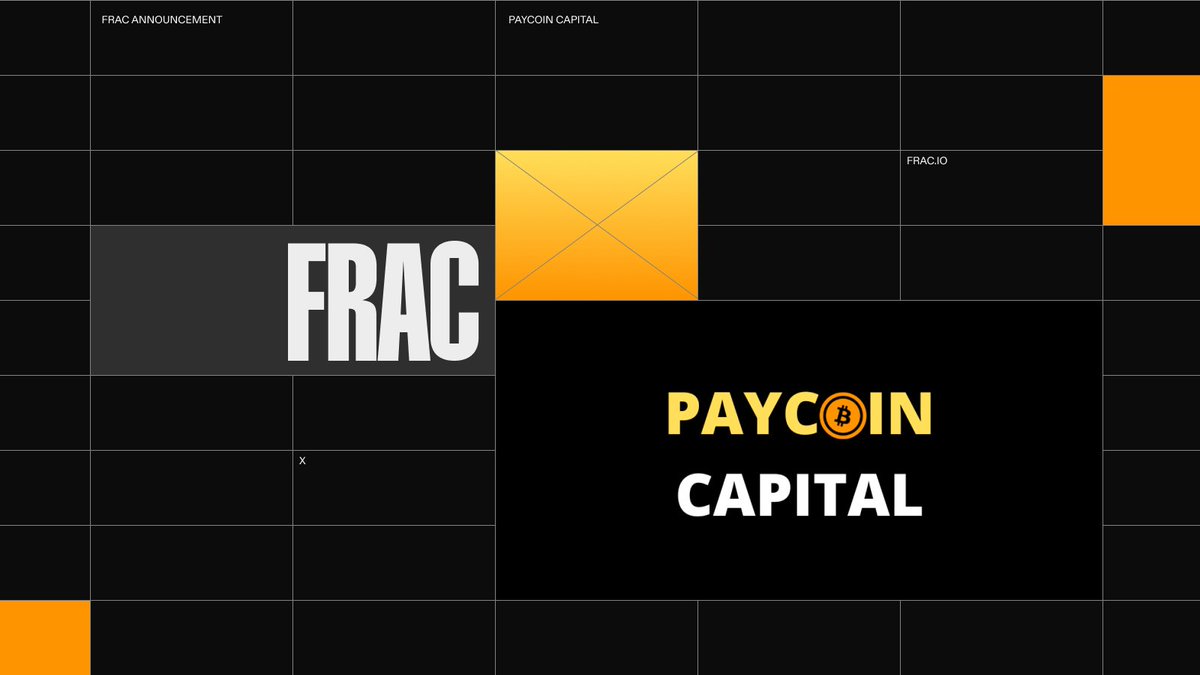 🚀 Frac x Paycoin Capital 🚀

Frac has a new partner.
<a href="/PayCoinCapital/">PayCoin Capital</a> is a leading Web3 marketing and fundraising firm that is revolutionising how early-stage startups grow their communities and onboard into the Web3 market.