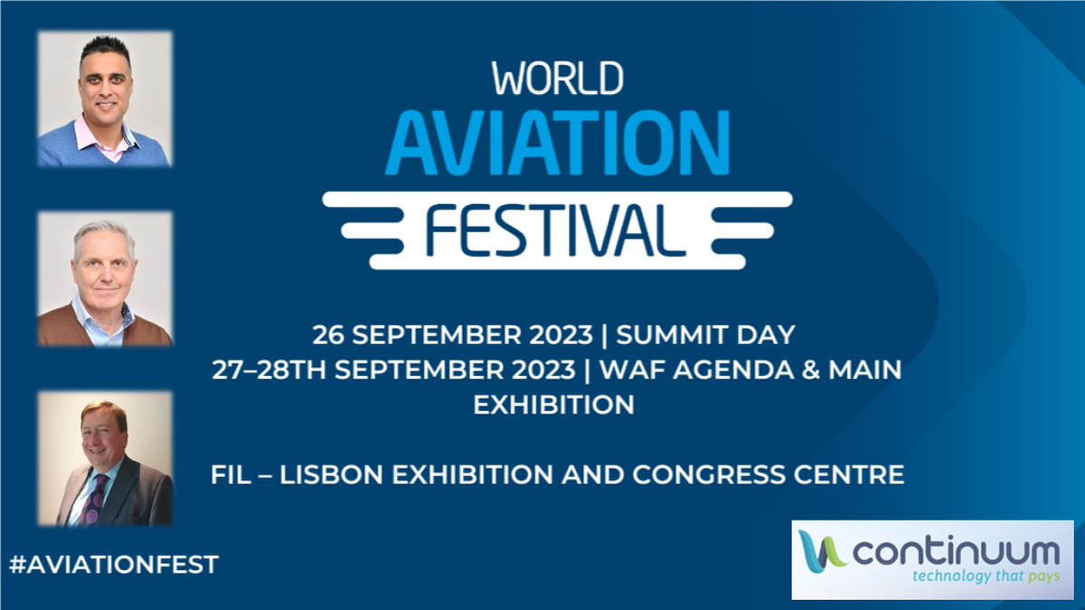 Our VP Sales Sandeep Mander, CEO Eamonn O'Shea, and CFO Keith Mc Guigan are all in Lisbon this week for the <a href="/airlinesblog/">World Aviation Festival</a> World Aviation Festival. 
Reach out and hear how our multi-currency technology solutions enable airlines to reclaim lost revenue foreign #AviationFest