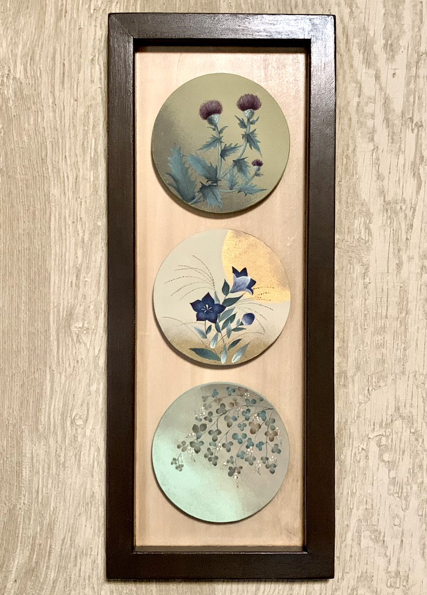 【手描き】　花　動物　両面　トールペイント 手描き】 花 動物 両面 トールペイント