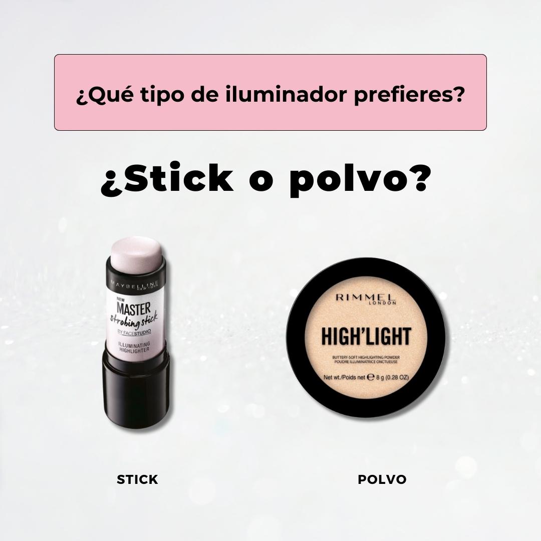 ¿Qué tipo de iluminador prefieres?💜 Stick 🧡Polvo #makeupfans #marvilovers