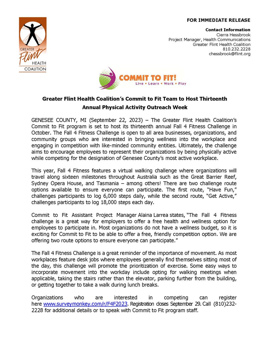 Greater Flint Health Coalition tweet media