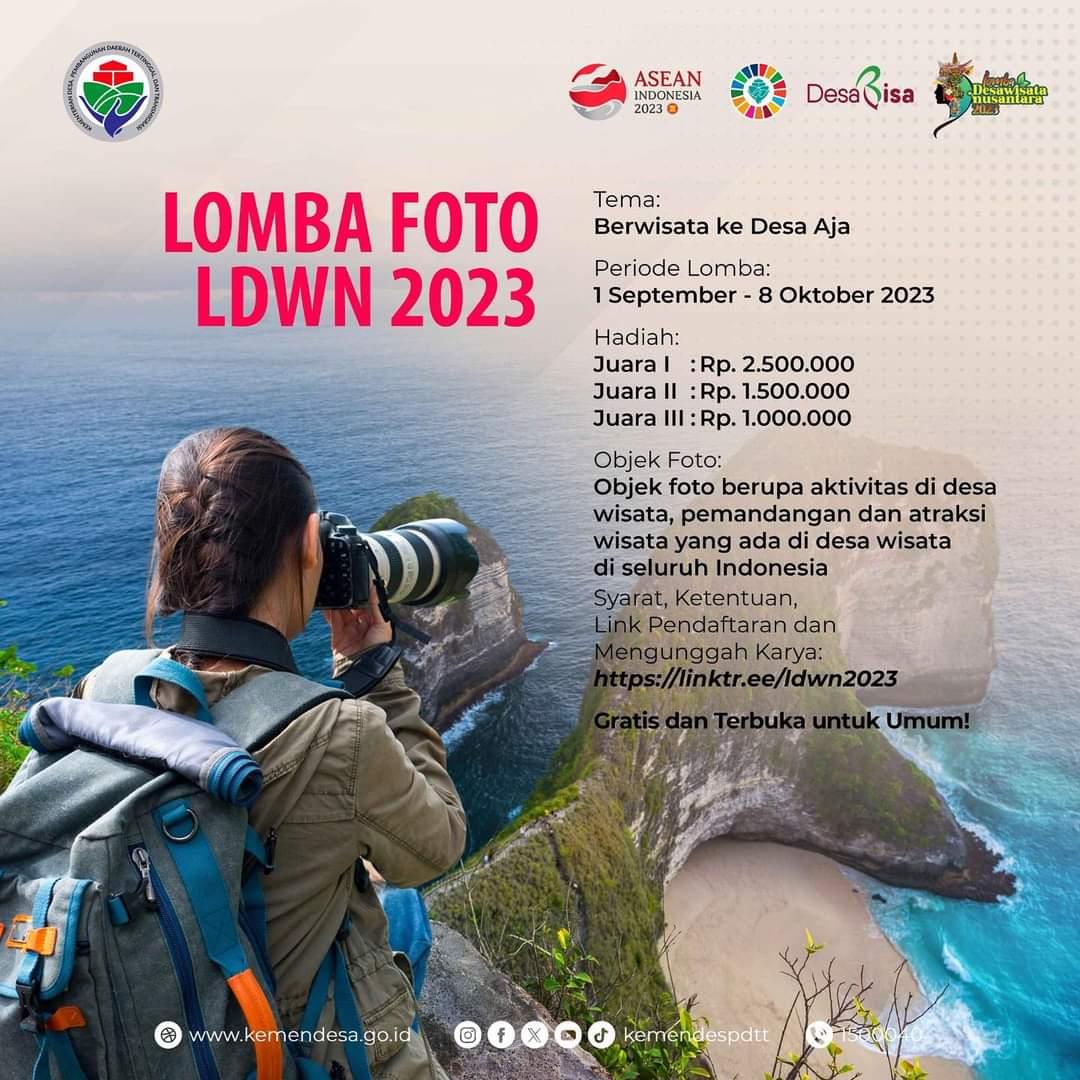 MohamadShopan1's tweet photo. Lomba Foto Desa Wisata Nusantara Tahun 2023.
#berwisatakedesaaja
#ldwn2023
#kemendesapdtt https://t.co/E4c6yKtot6
